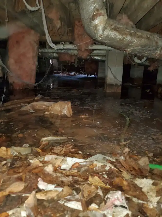 Crawl space flood assessment for Commercial Water Damage Restoration in New Paltz